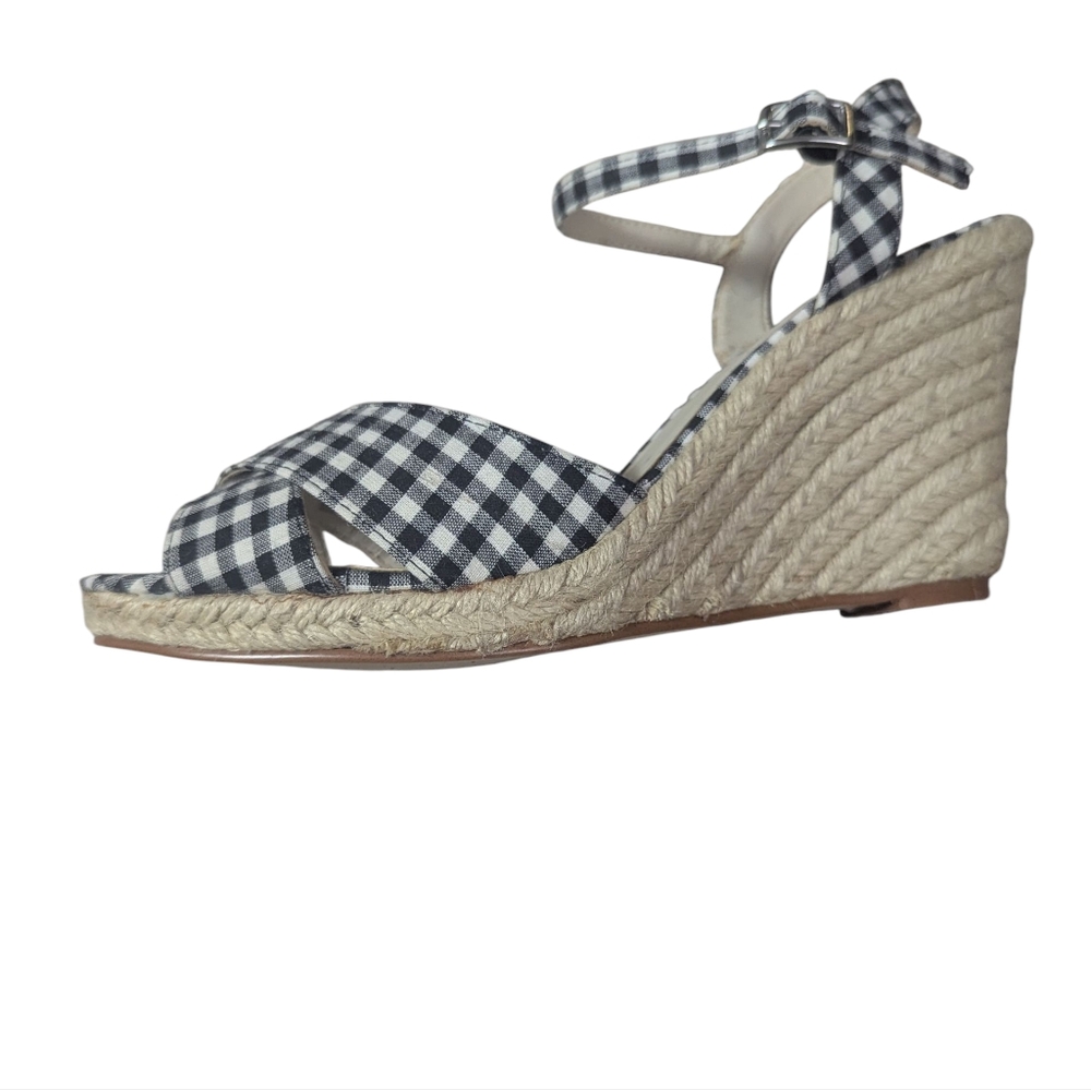 Marco Santi Gingham Block Heel Sandals | Cottagecore | Size 9.5